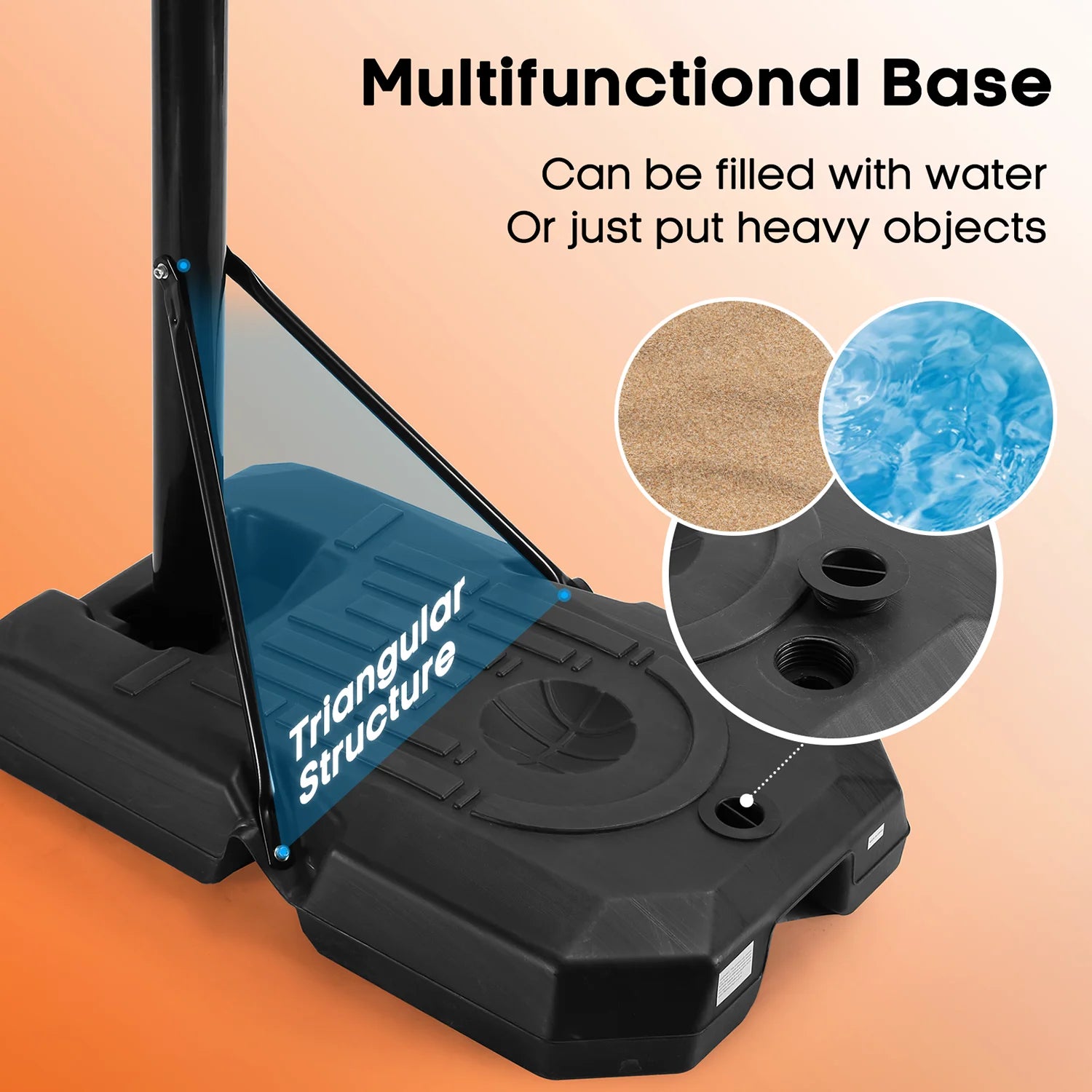 44In Portable Basketball Hoop with Height Adjustable 6.56Ft to 10Ft Basketball Goals for Younger People Indoor Outdoor(With Free Basketabll)